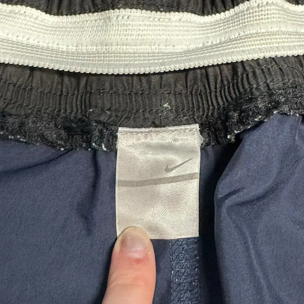 Vintage Nike Swim Trunks  - Navy Blue, Black & White - Men’s Size L-XL